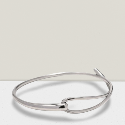 Iris Silver Bangle